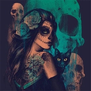 Kit de peinture diamant 5D DIY My Diamond Art (Skull Witch) (NOUVEAU)