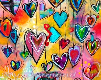 5D DIY My Diamond Art (Colorful Hearts) Diamond Painting Kit (NEW)