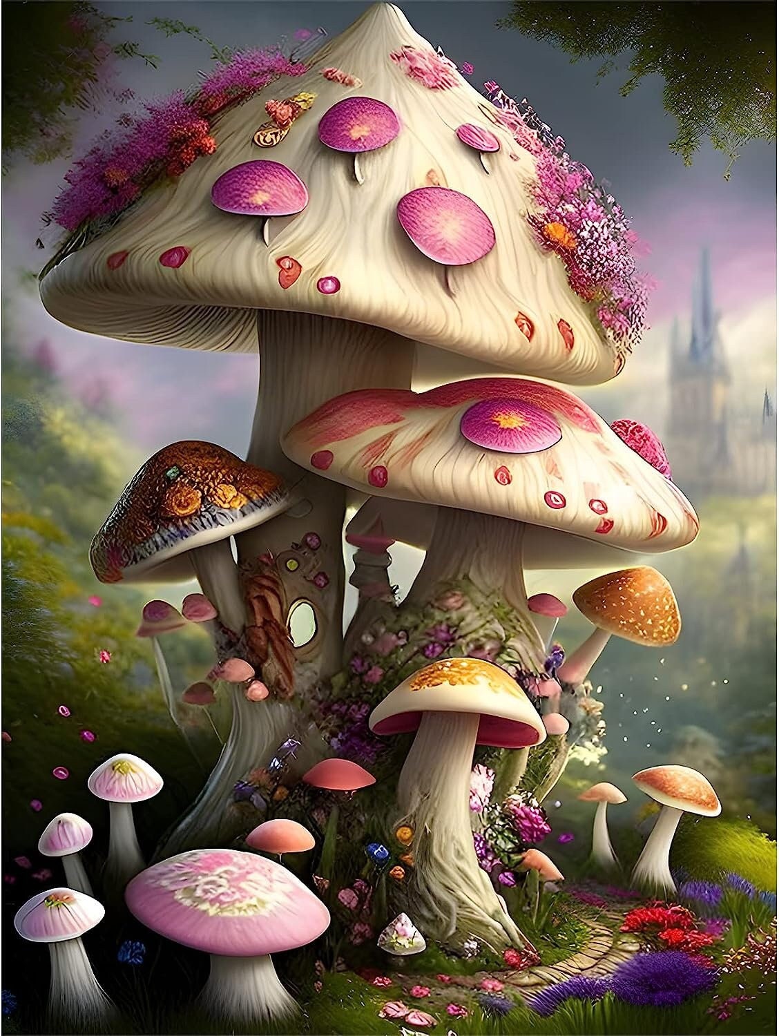 Fantasy Mushroom Fairy, 5D Diamond Painting Kits