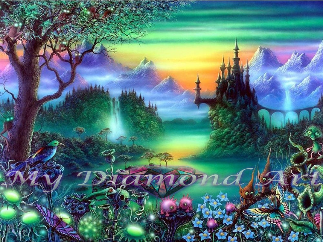5D DIY My Diamond Art (Fluorescent Flowers) Diamond Painting Kit (NEW)