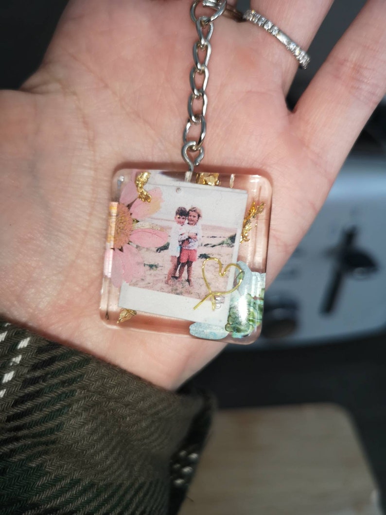 Photo keyring (once purchased, send photo through messages) 