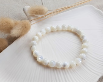 NACRE-Armband mit natürlichen Perlmuttperlen
