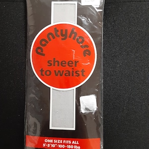Vintage World Harvest 100% Nylon Silver Pantyhose Hosiery Sheer To Waist One Size Fits All New In Package Retro