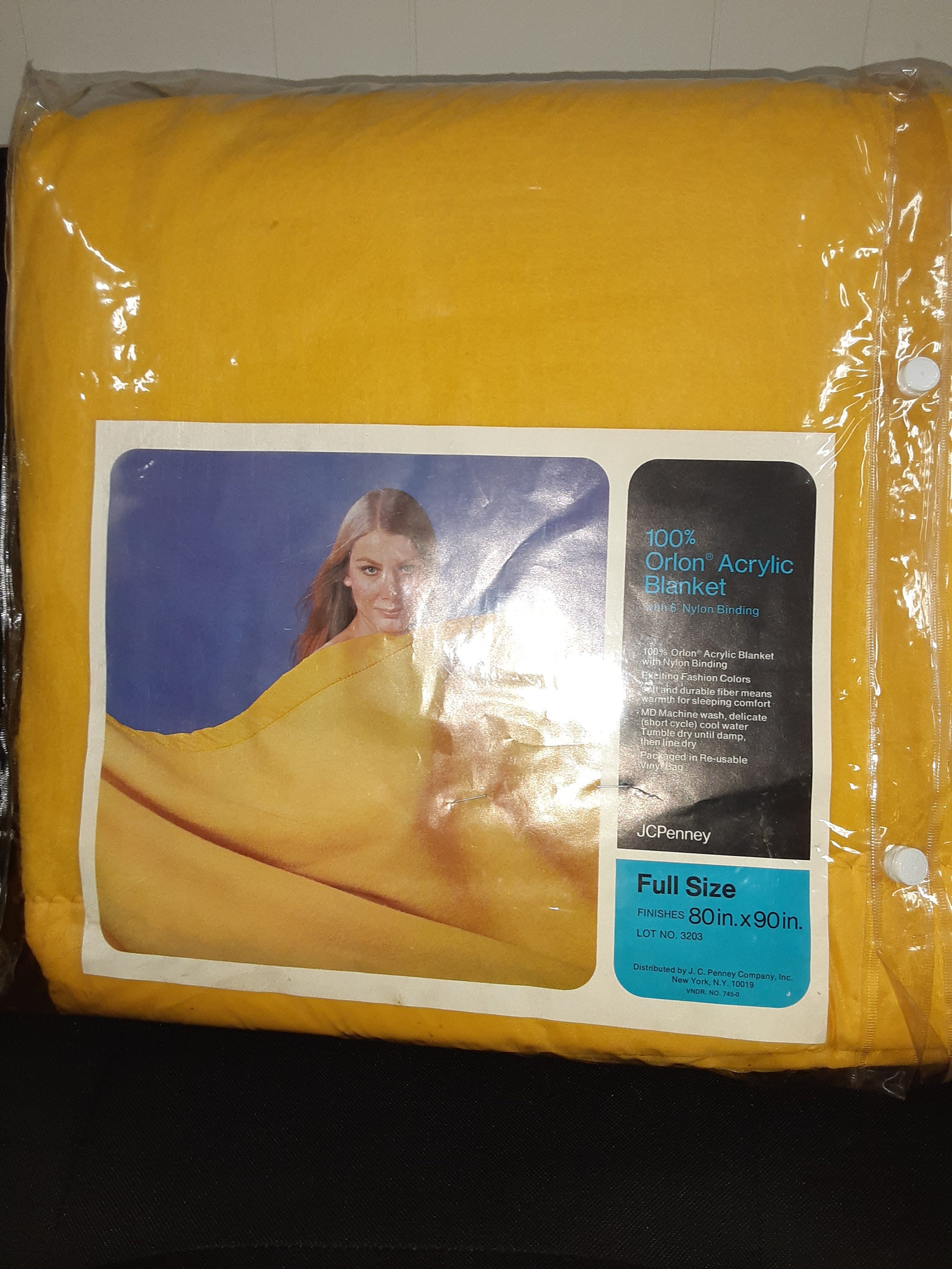 Vintage JCPenney Full Size 100 Orlon Acrylic Blanket New In Etsy