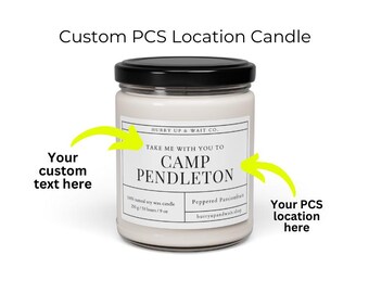 Personalized Military Candle with Custom Text