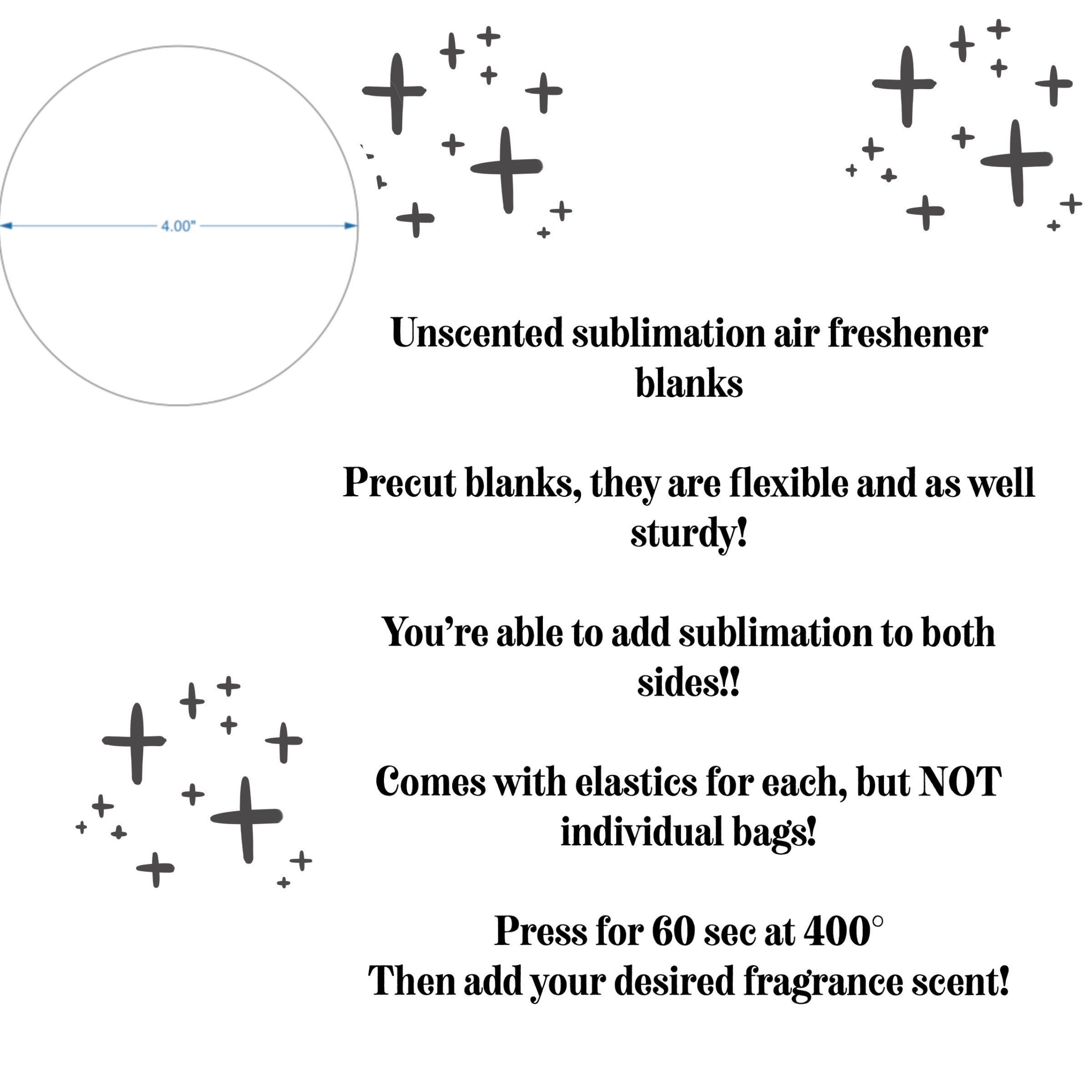 Circle 10 Pack Car Air Freshener Sublimation Blanks | Etsy