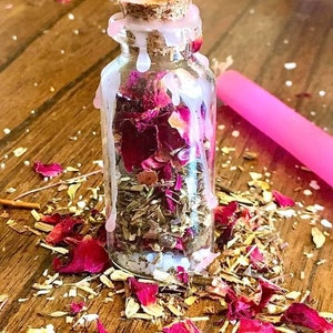Handmade Self Love Spell Jar - Wicca Altar Tool for Self Care and Positivity