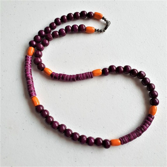 Long purple necklace deals