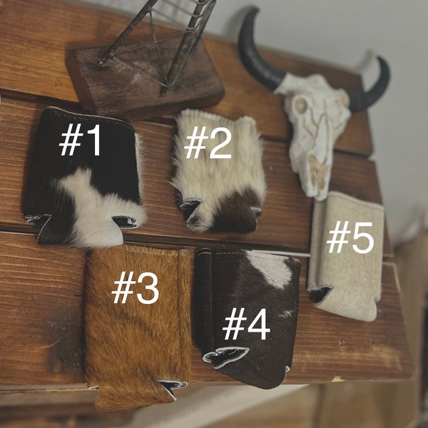 Cowhide Can Koozie Etsy