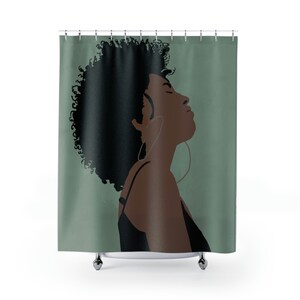 Black Woman Shower Curtains