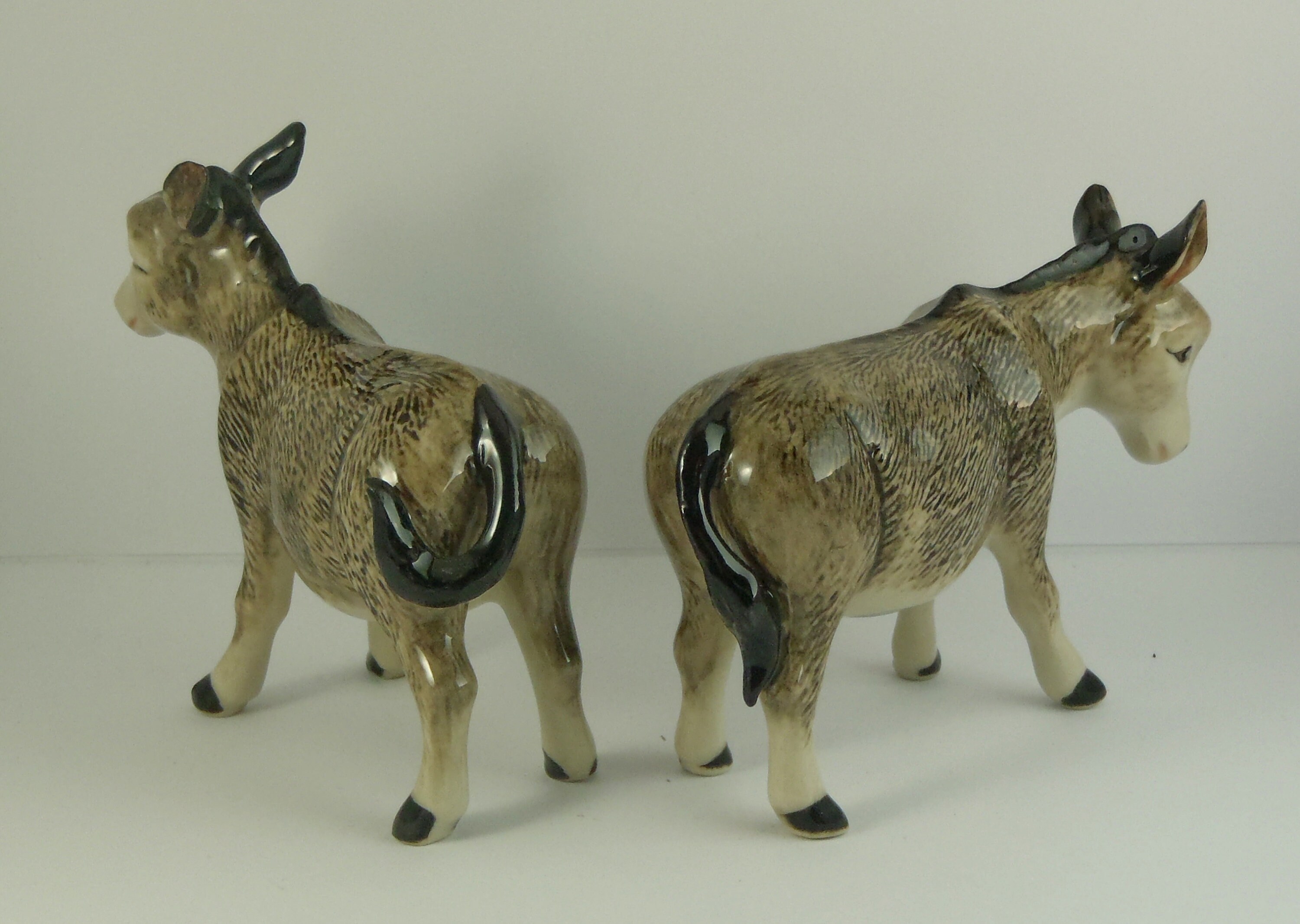 Funny Donkey Salt and Pepper Shakers Set Ceramic Figurine Etsy