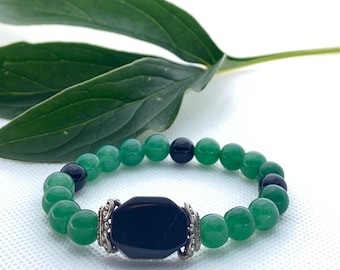 Dark Mint Bracelet green stone bracelets jewelry handmade bracelets Green Emerald bracelet Green Aventurine bracelet
