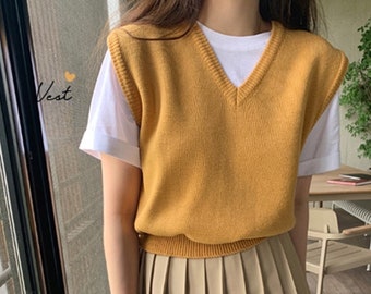 sleeveless knit vest