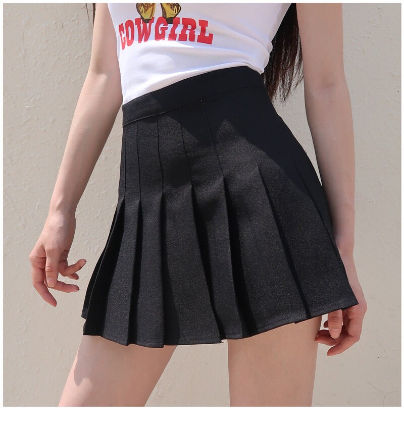 JENNIE White Mini Pleated Tennis Skirt /Schoolgirl Highwaisted | Etsy