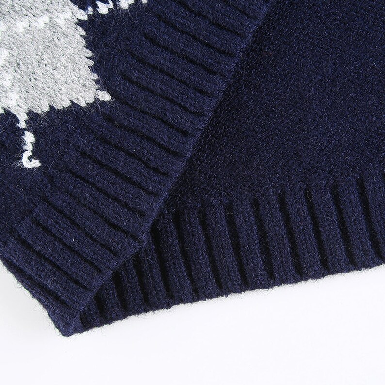 argyle cropped sweater