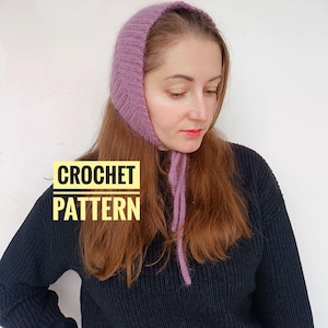 Patrón de gorro de crochet para adultos – Descarga en PDF / Gorro de corbata moderno / Apto para principiantes / Condiciones de EE. UU.