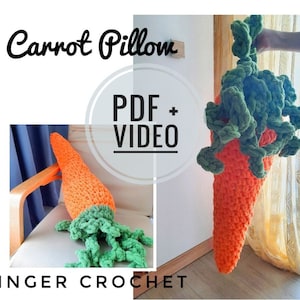 PDF crochet PATTERN carrot plush pillow nursery home decor