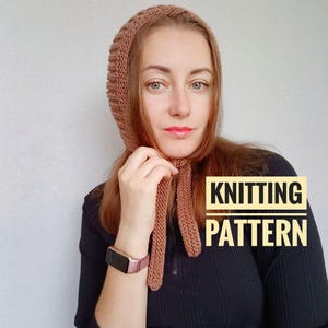 PDF Knitting Pattern for Adult Bonnet | Women’s Knit Hat Pattern | Balaclava Knitting Pattern | Instant Download | Knitting Tutorial