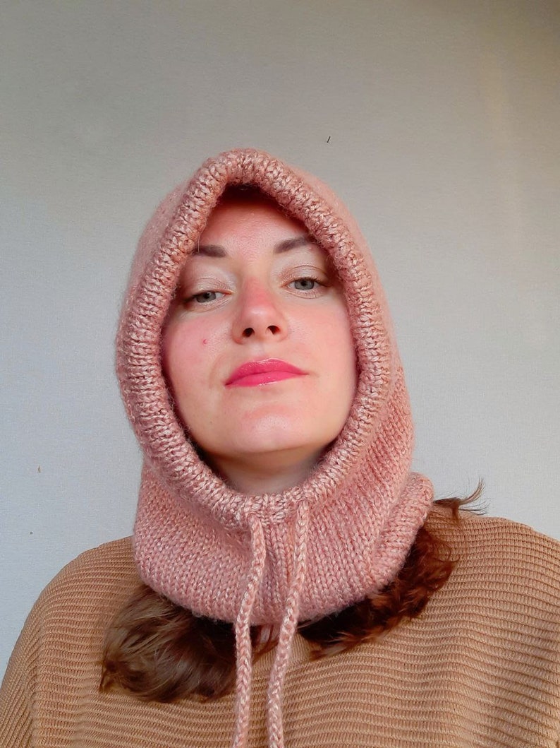 Mütze Balaclava Frauen / Strickmütze Wintermütze / gestrickte Halswärmer / Skimaske / Schlauchschal / Helm / Kapuzenmütze / Geschenk für Freundin Bild 5