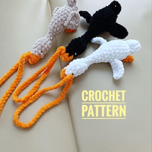 Plush Goose Keychain | PDF + Video Crochet Pattern | Amigurumi One-Piece Goose Tutorial