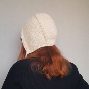 custom adult bonnets / winter fashion hat beanie / chunky knit hat / earflap hat / crochet womens bonnet / soft winter hat image 5