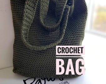 Patrón de crochet para bolso grande de verano: tutorial en PDF con fotos y vídeo / Patrón de bolso de playa fácil, descarga digital