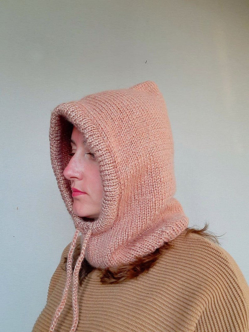 Mütze Balaclava Frauen / Strickmütze Wintermütze / gestrickte Halswärmer / Skimaske / Schlauchschal / Helm / Kapuzenmütze / Geschenk für Freundin Bild 4