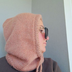 Mütze Balaclava Frauen / Strickmütze Wintermütze / gestrickte Halswärmer / Skimaske / Schlauchschal / Helm / Kapuzenmütze / Geschenk für Freundin Bild 6