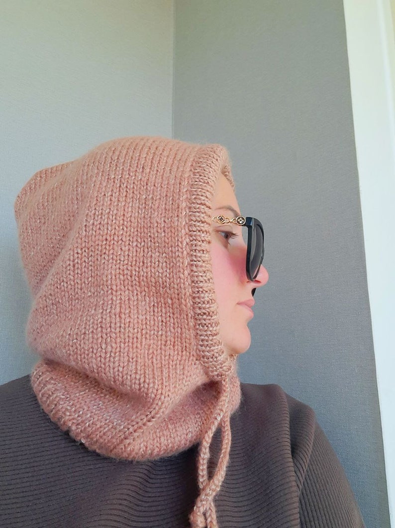 Mütze Balaclava Frauen / Strickmütze Wintermütze / gestrickte Halswärmer / Skimaske / Schlauchschal / Helm / Kapuzenmütze / Geschenk für Freundin Bild 6