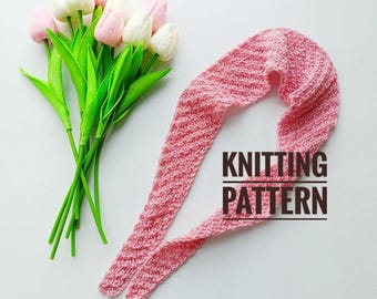 Схема вязания мини-шарфа | PDF + видеоурок | Носите как платок на голову или утеплитель для шеи