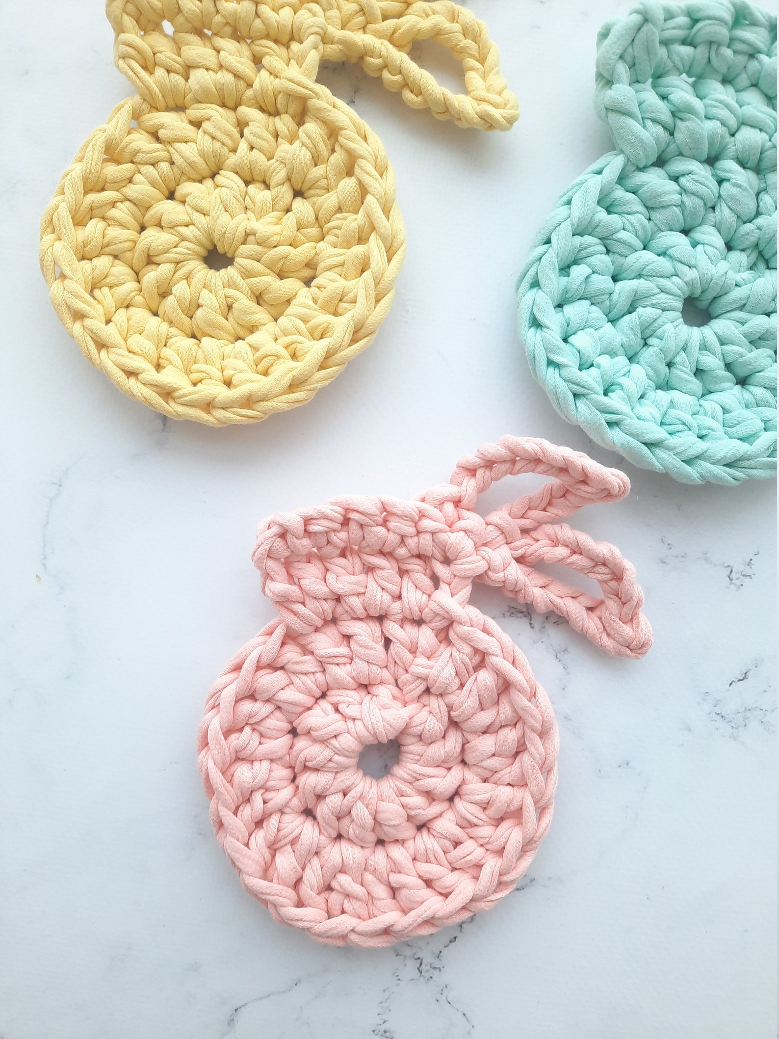 Easter coasters rabbit crochet / Coasters for hot / Easter Etsy