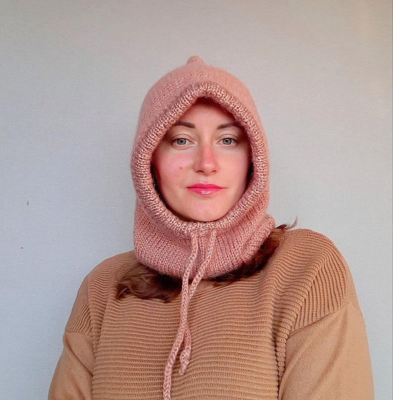 Mütze Balaclava Frauen / Strickmütze Wintermütze / gestrickte Halswärmer / Skimaske / Schlauchschal / Helm / Kapuzenmütze / Geschenk für Freundin Bild 1