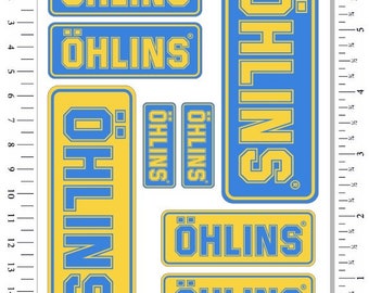 Set of stickers-Brembo-Akrapovic-Motul-Ohlins-Bridgestone-12 kit-blue SK-173