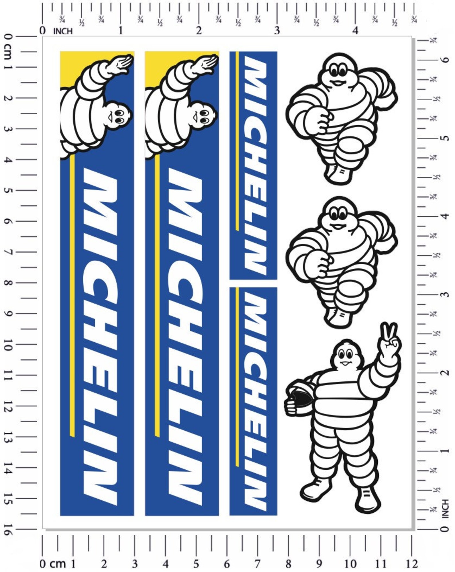 Michelin Tyres Logo Stickers Set Graphics Honda Yamaha | Etsy