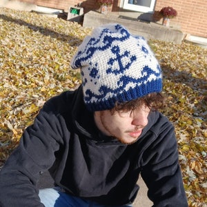 Sailor Navy Beanie Hat Crochet Pattern/ Gender Neutral Naval Gift Patterns PDF / Mens Beanies / Pattern for Boy Hat / For Him