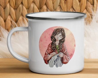 Sewing Enamel Mug - Sewing Gifts for Women - Sewing Coffee Mug - Seamstress Gifts - Gift for Seamstress - Quilting Mug - Quilting Coffee Mug