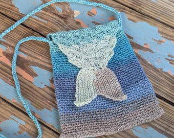 Beginner Crochet Mermaid Purse Pattern / Simple Crochet Instructions/ Mermaid Accessory Tutorial/ PDF download file