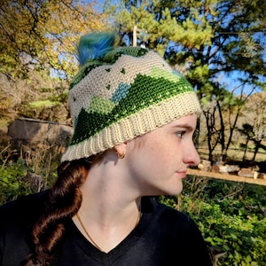 Mountain Beanie Hat Crochet Pattern/ Hiking Hat Pattern for Adults/Digital Crochet Pattern