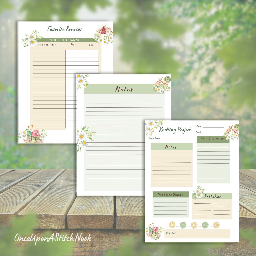 Knitting Boho Planner, Digital Download for Tracking, Budgeting, and ...