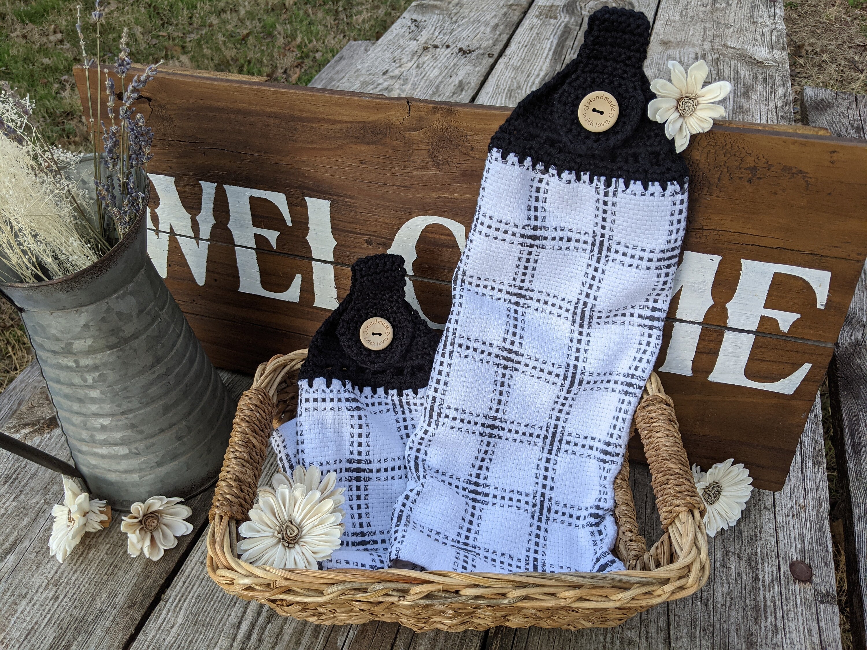 Handmade Hanging Kitchen Towel Pair/Practical Gift For Mom/ Etsy