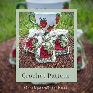Crochet Strawberry Sachet Pattern / Intermediate Crochet Instructions/ Strawberry Mini Bag/ PDF download file / Cute East Crochet Pattern