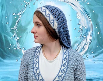 Crochet Water Head Wrap Pattern, Intermediate Tutorial (PDF Download)