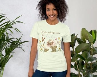 Proverbs 31 Woman Needlework Unisex t-shirt / Embroidery Gift Shirt / Mom Shirt