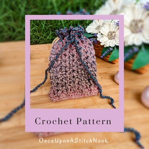 Crochet Small Multicolor Magic Bag Pattern / Cottagecore Wedding/ Intermediate Crochet Instructions/ Witch Magic Satchet/ PDF download file