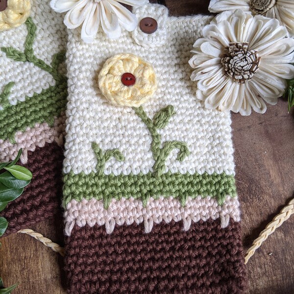 Cottagecore Sunflower Cell Phone Purse/Phone Cover Holder/ Fairy Teen Gift/Daughter