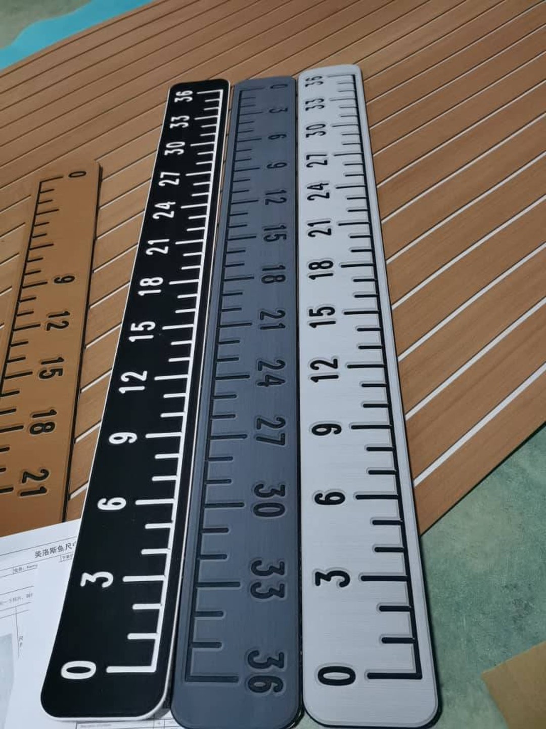 Fishing Ruler, Measure, Scale, Chart. Marine EVA Foam 36 Inch, Made in USA. Fishing  Boat Self Stick. Self Adhesive Paper. 3M Quality. 