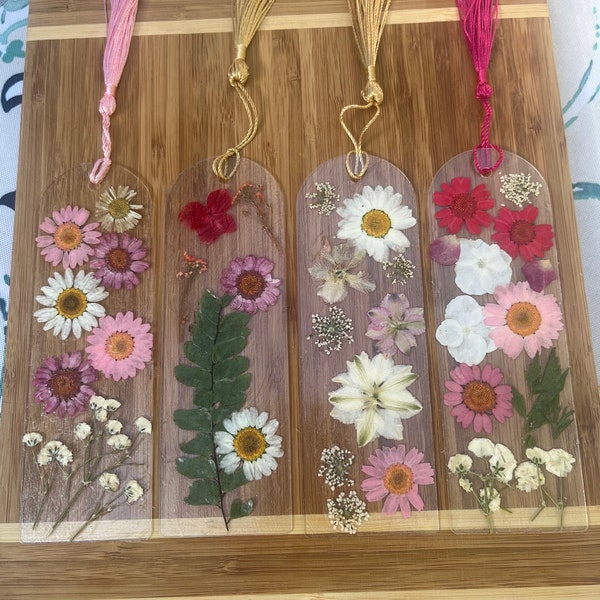 Pressed Flower Bookmark with Tassel