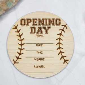 Birth Announcement, Newborn Photo Prop, Hospital Announcement, Baby Introduction, Baseball Nursery Decor, Softball, Hello World Opening Day