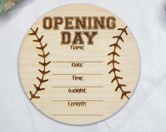 Birth Announcement, Newborn Photo Prop, Hospital Announcement, Baby Introduction, Baseball Nursery Decor, Softball, Hello World Opening Day