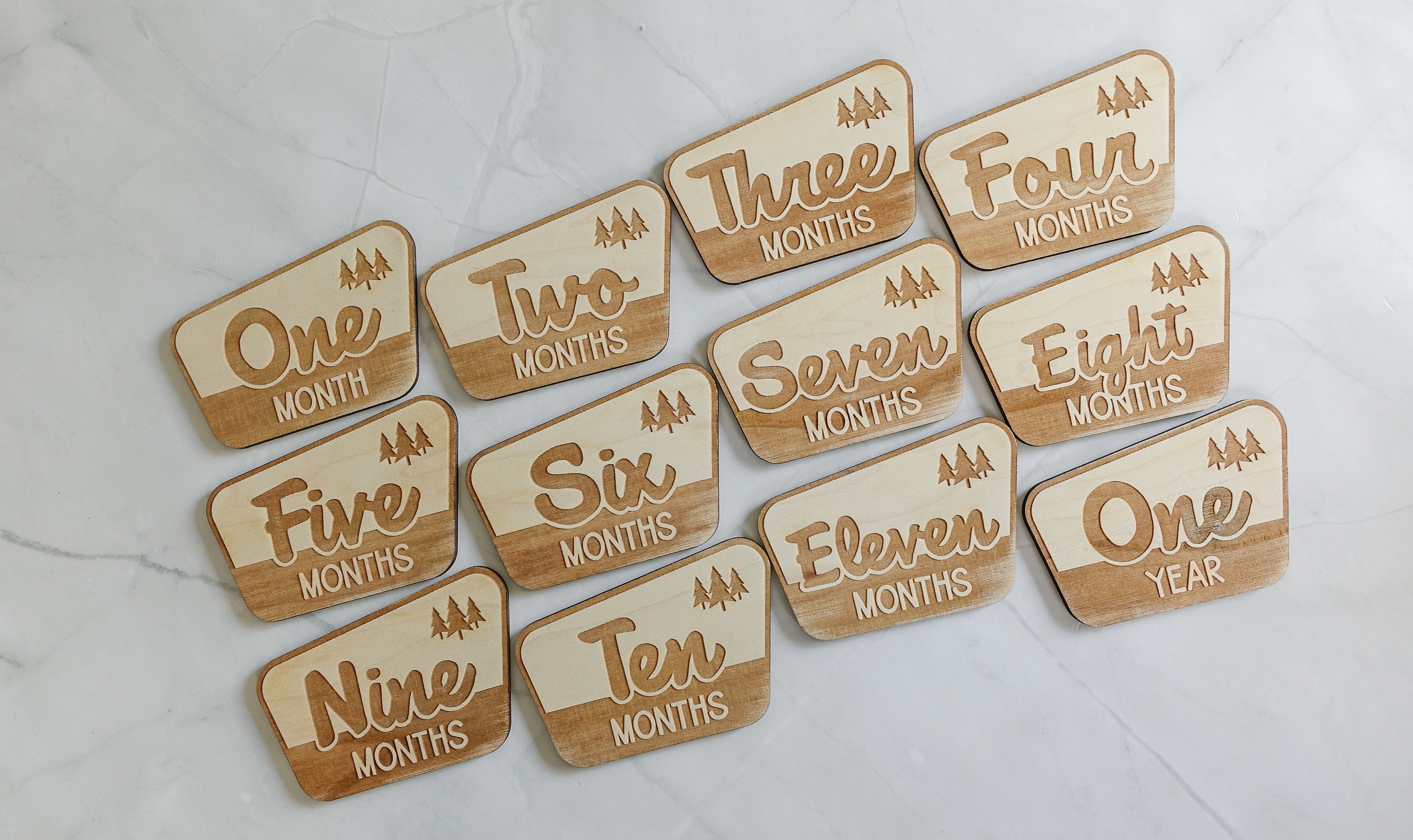 Baby Monthly Milestone Markers Wood Milestone Disc Baby - Etsy
